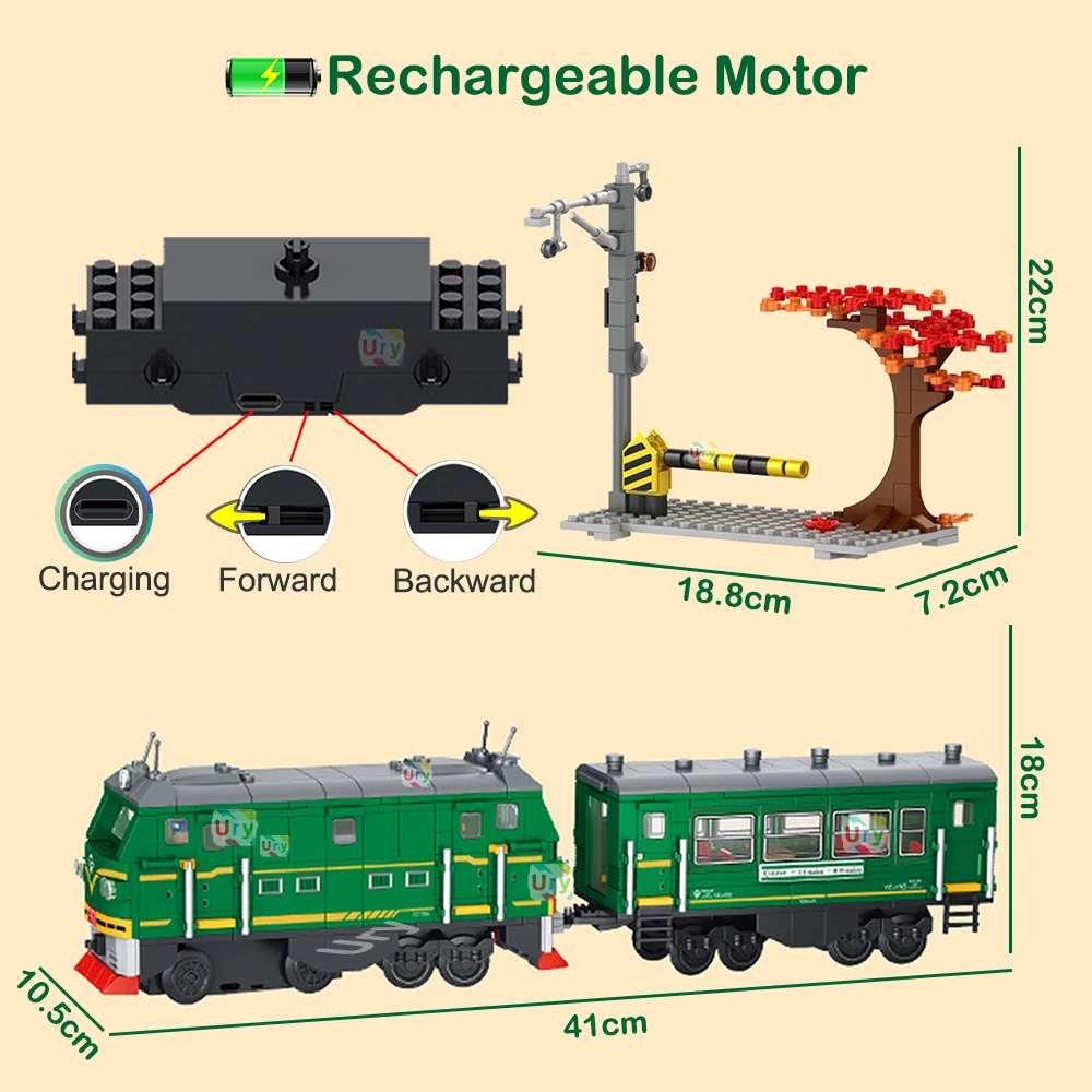 Technical Retro Green Steam Tr - огляд і ціна Lego Set City