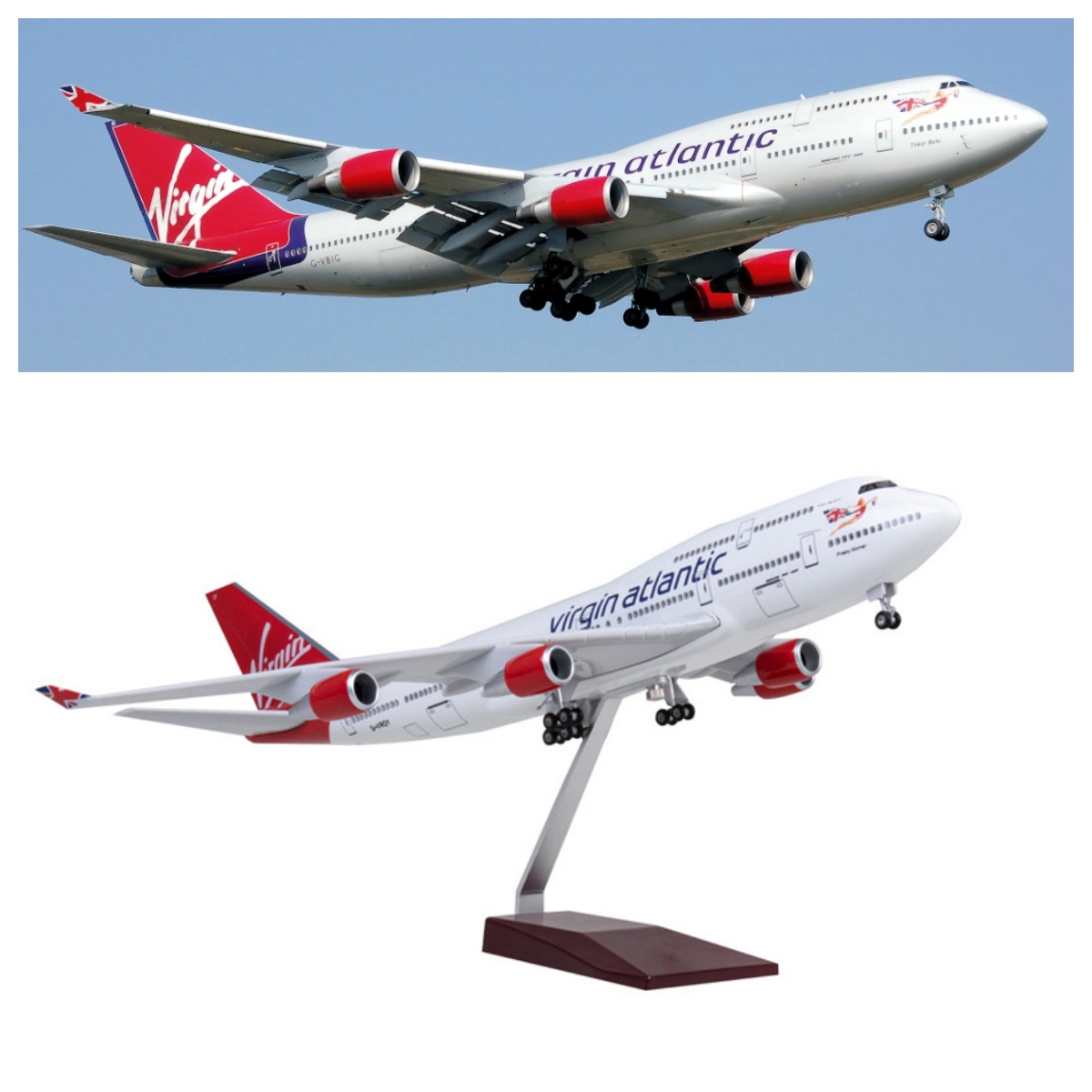47cm Virgin Atlantic B747 Airp - огляд і ціна Model Airplane Plastic